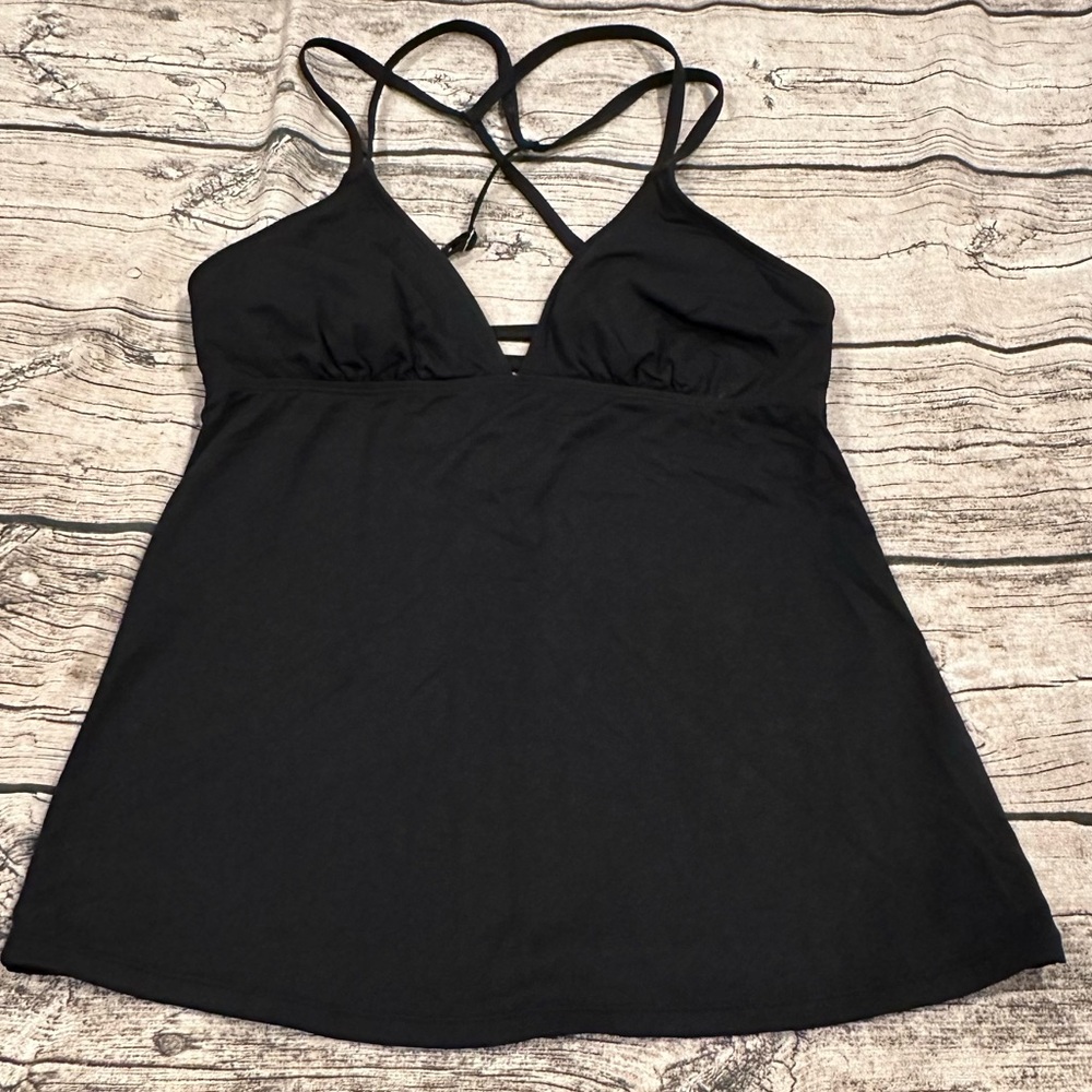 Athleta Black Bikini Top with Strappy Back